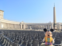 St. Peter's Square getting ready for Palm Sunday & Easter